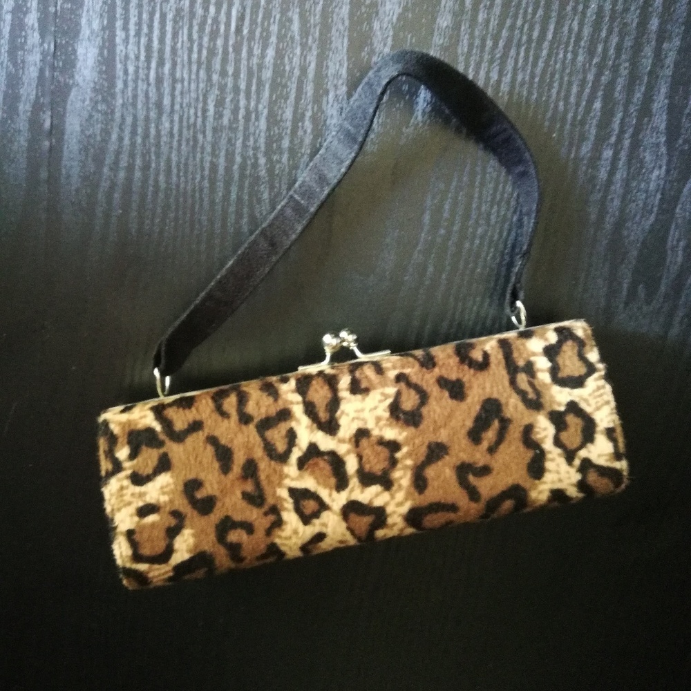 Leopard Print Clutch Purse. Retro. Pinup. Vintage.